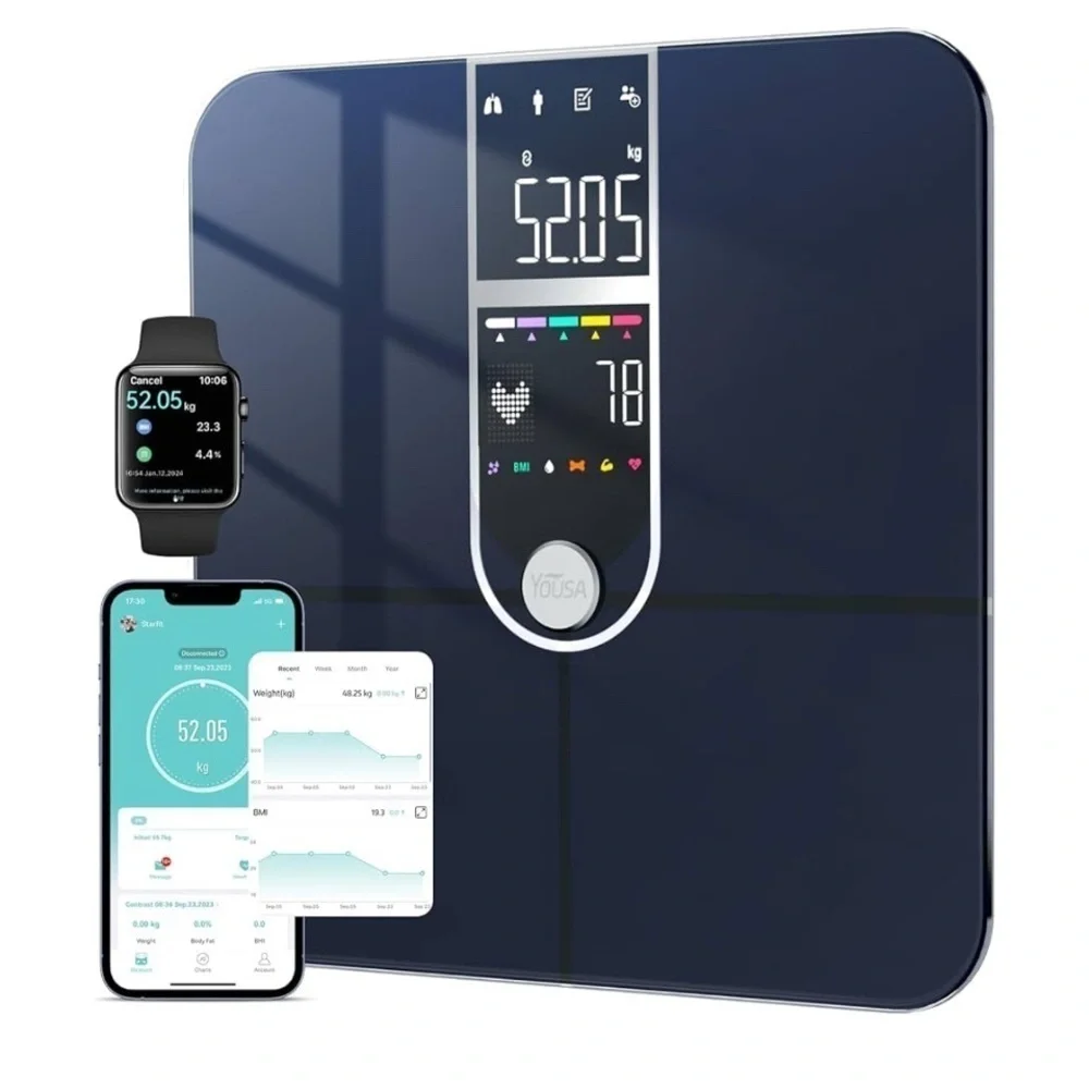 Smart Scales for Body Weight, Dual Screen Display Digital Bathroom Scale (072)
